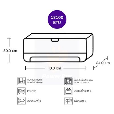 DAIKIN Air Conditioner 18100 BTU Inverter (White) FTKM18YV2S+RKM18YV2